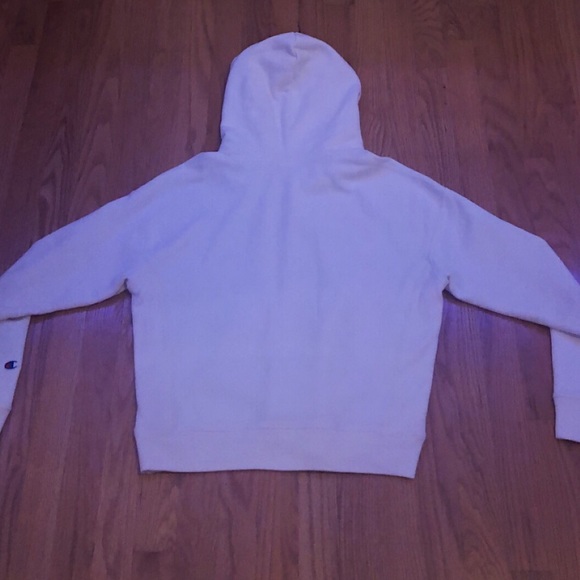 Cream Champion Reverse Weave Hoodie - Picture 2 of 4
